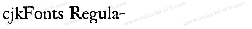 cjkFonts Regula字体转换